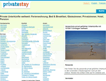 Tablet Screenshot of privatestay.de