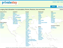 Tablet Screenshot of privatestay.com